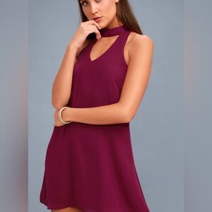Lulu’s Groove Thing Magenta Swing Dress